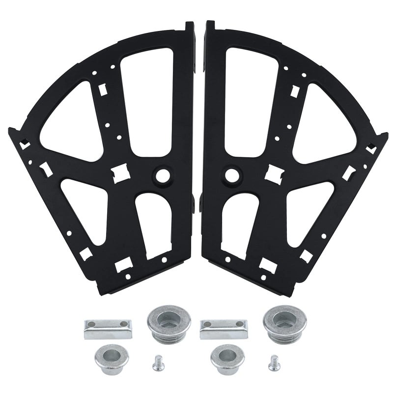 Antrader 1 Pair of 2 Layers Stainless Steel Drawer Hinges Cabinet Flip Frame Shoes Turing Rack Replacement Fittings for Kitchen Living Room Porch, Matte Black - Image 1